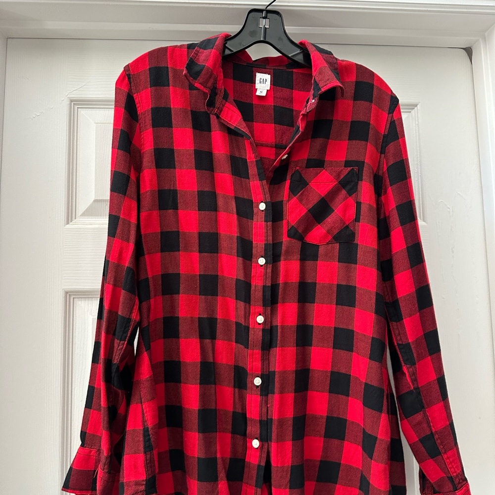 GAP Red and Black Checkered Shirt